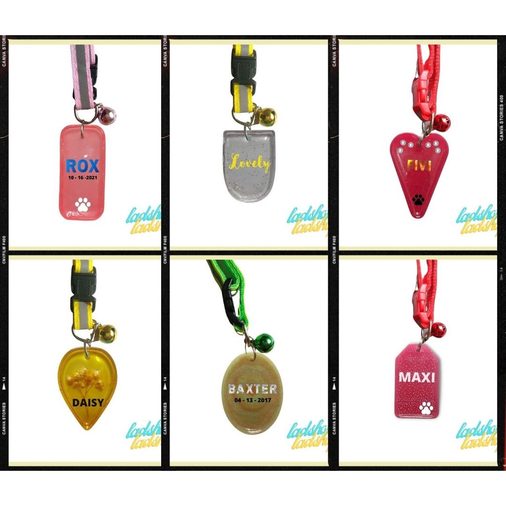 dog accessories◆Customized Resin Dog and Cat NAMETAG - with c #9