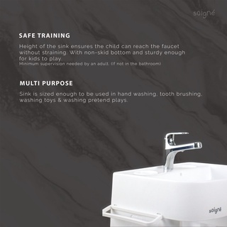 Soigne Kids WashBrush Training Working Kids Sink with Real Water & Functional Drain Pot Kids Faucet #3