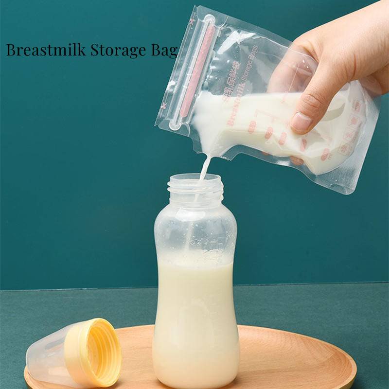 30 Pcs Disposable Breastmilk Storage Bag BPA Free Thickened Anti-break ...