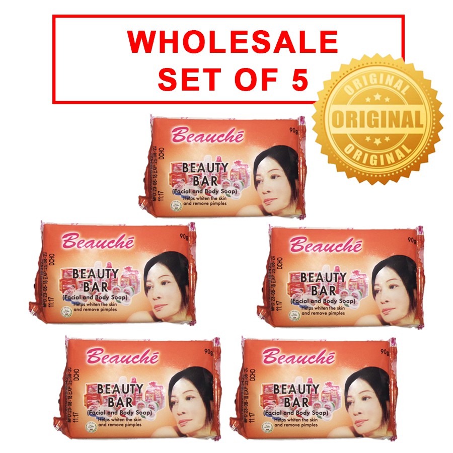 BEAUCHE Kojic Soap Beauty Bar 5 Pieces Best Skin Whitening ...