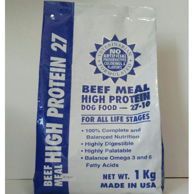 Beef Meal High-Protein Dog Food 27-10 