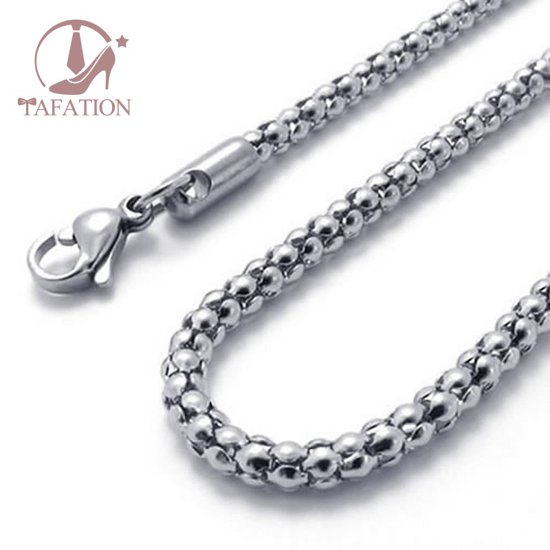 Jewelry Men S Chain Stainless Steel Curb Chain Necklace Silver 3 Mm Wide 50 Cm Long Shopee Philippines