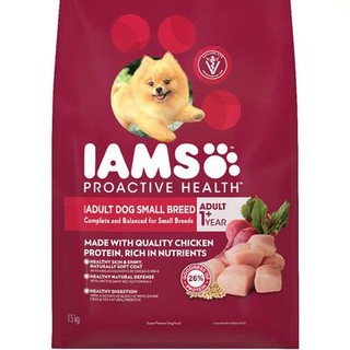 Iams Small Breed Adult Chicken Dry Dog Food 1.5kg #1