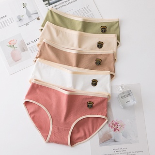 Fast Shipping ! Cheap Cotton Women Panties Solid Color Breathable Panty Soft Comfort Lingerie 5 Colors Underwear Seamless Panties Lady Skin-friendly Panty