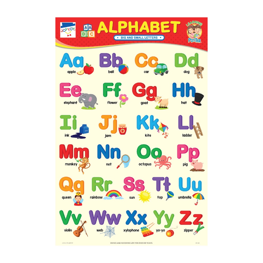 JOYTOY Alphabet Poster (Big & Small Letter) | Shopee Philippines