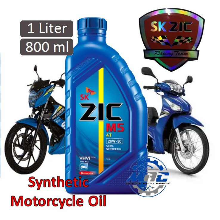 ZIC M5 4T 20w50 Synthetic Motorcycle Engine Oil Shopee Philippines