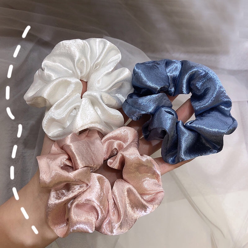 1PC Satin Silk Hair Tie Elastic Scrunchies Ponytail Holder Hair Rope