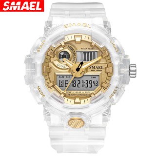 Smael 8023 Sport Watch Men's Waterproof Top Brand Digital Quality Plastic Band Dual Display Wristwatch #1