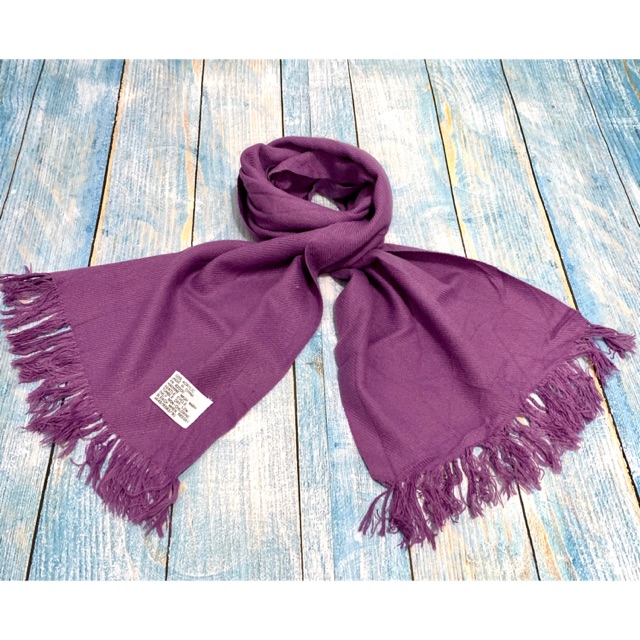 Purple Scarf With Tassel Soft Winter Scarf Shopee Philippines