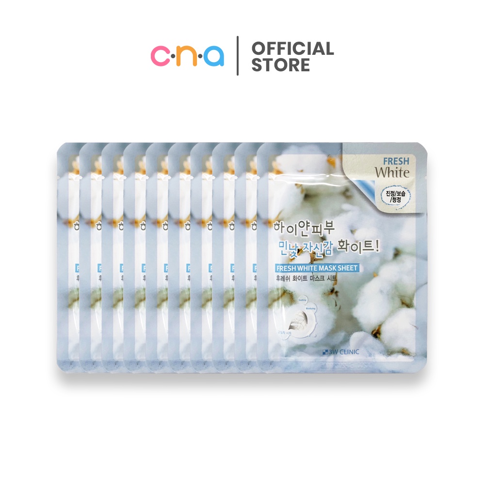 3W CLINIC Fresh White Mask Sheet (Set of 10) Shopee Philippines