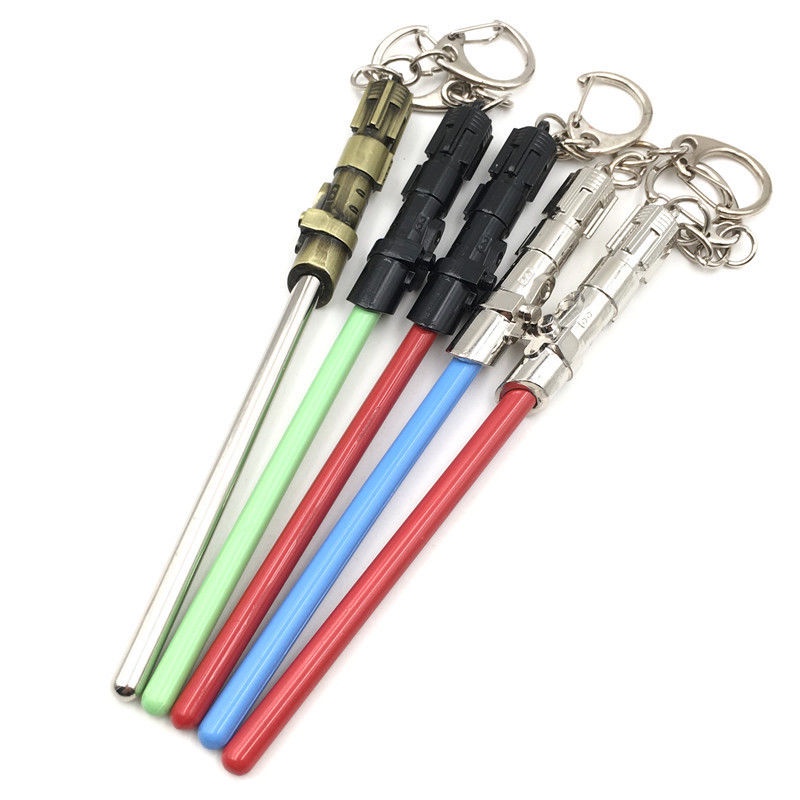 Key Ring STAR WARS Lightsaber Keychain Master Yoda Pendant Car Boy