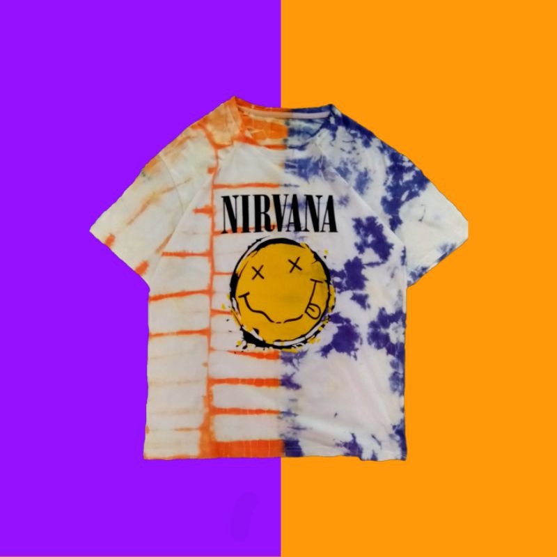 how to tie dye a shirt with two colors