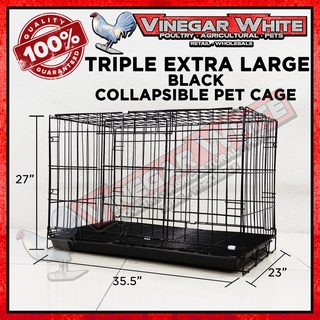 Heavy Duty Pet Cage Collapsible XXXL Galvanized Coated for Dog Cat Rabbit Puppy Foldable Crate