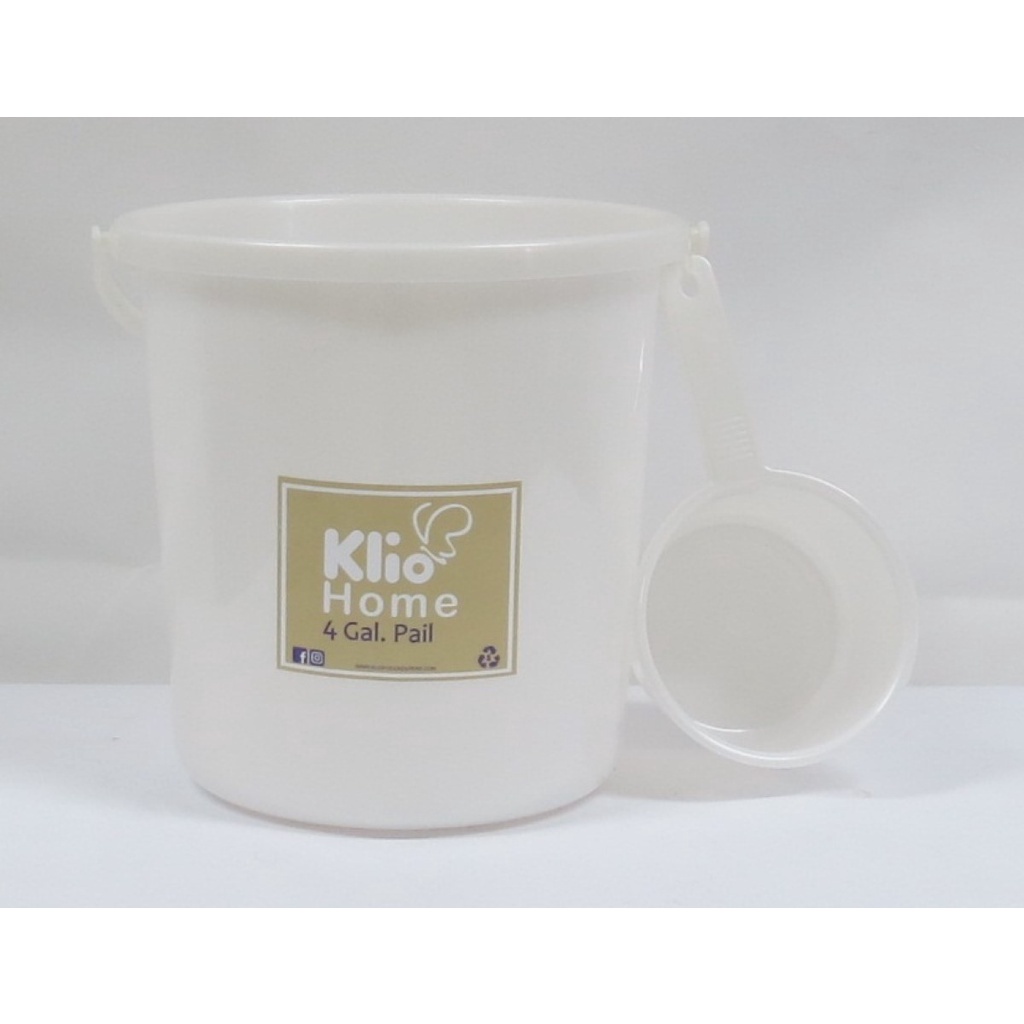 Landmark Klio Pail W/ Dipper Set Pearl White 31X30.8X31Cm Shopee