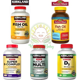 Kirkland Fish Oil/Nature Made Fish Oil/Kirkland Mature Multi/Kirkland D3/Calcium Magnesium & Zinc
