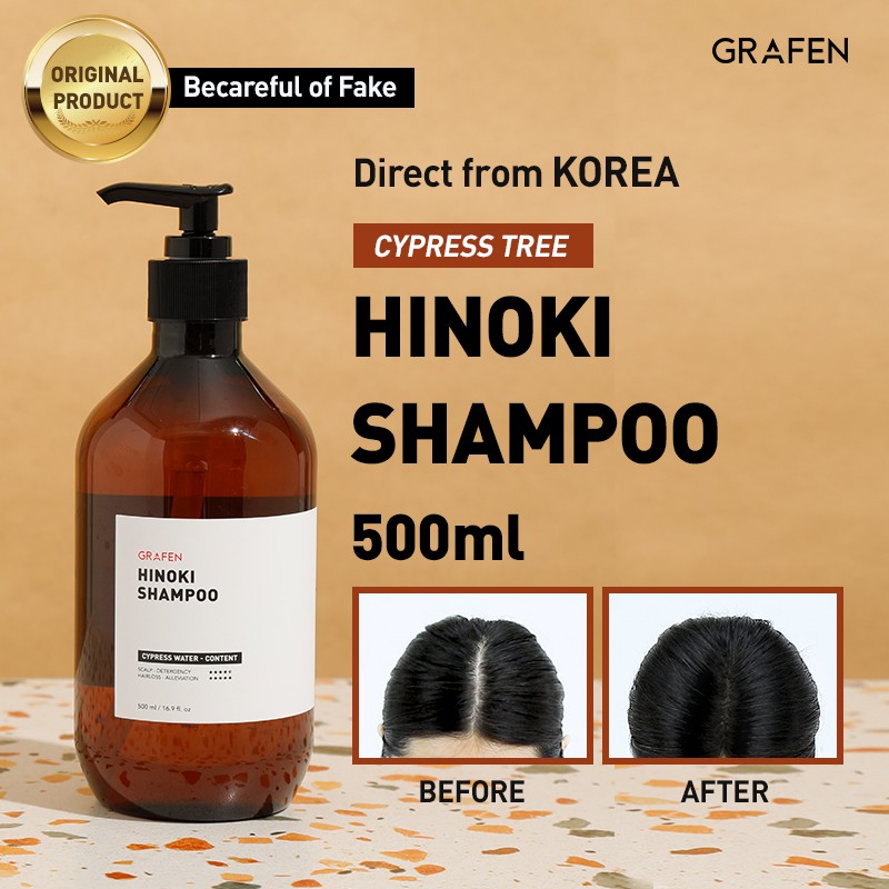 GRAFEN Hinoki Shampoo 500ml / Anti Hair Loss for Oily Scalp Shopee