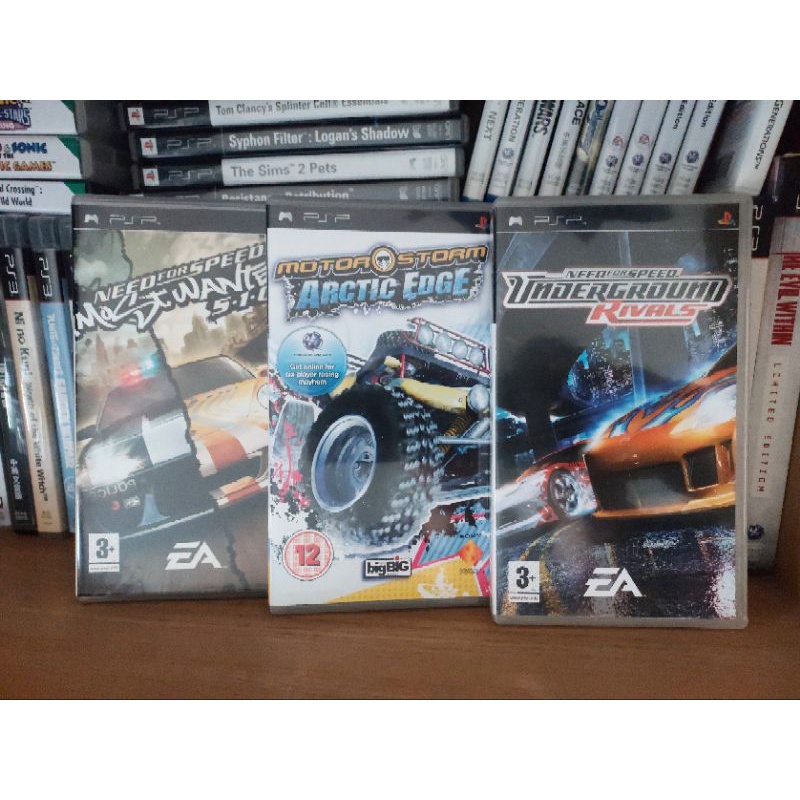 Need for Speed Most Wanted, NFS Underground Rivals, MotorStorm Arctic
