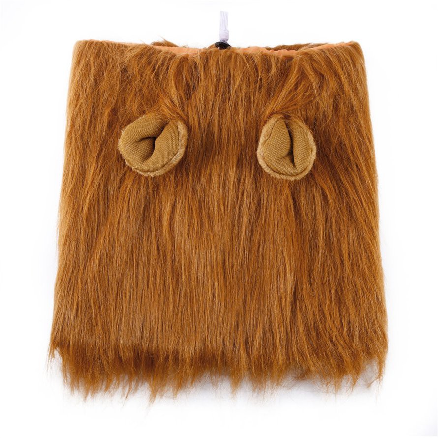 Dog Lion Wigs Mane Hair For Party Halloween Festival #7