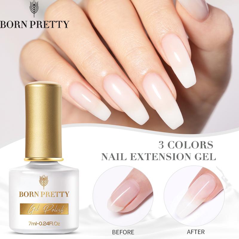 Born Pretty Milky White Nail Extension Gel Polish Self Leveling