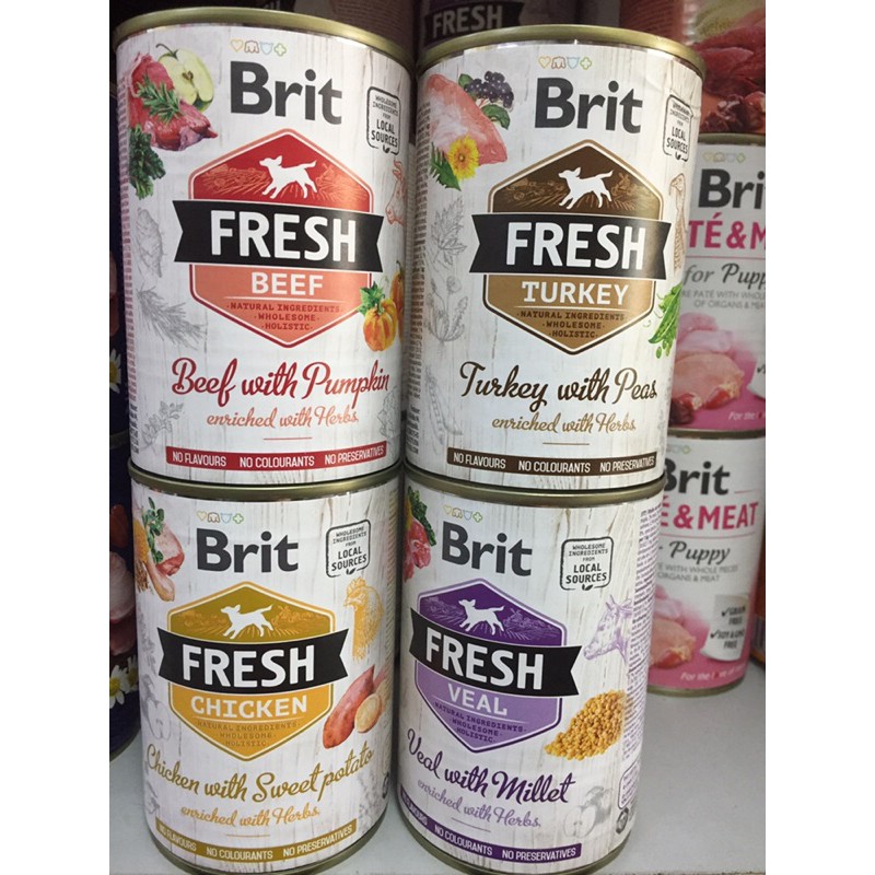 Brit Fresh Canned Dog Food 400g.