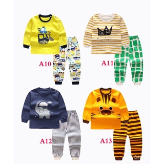 2pcs/set Long Sleeve Pyjamas Baby boys Clothing Cartoon  Printed Clothing suits #2