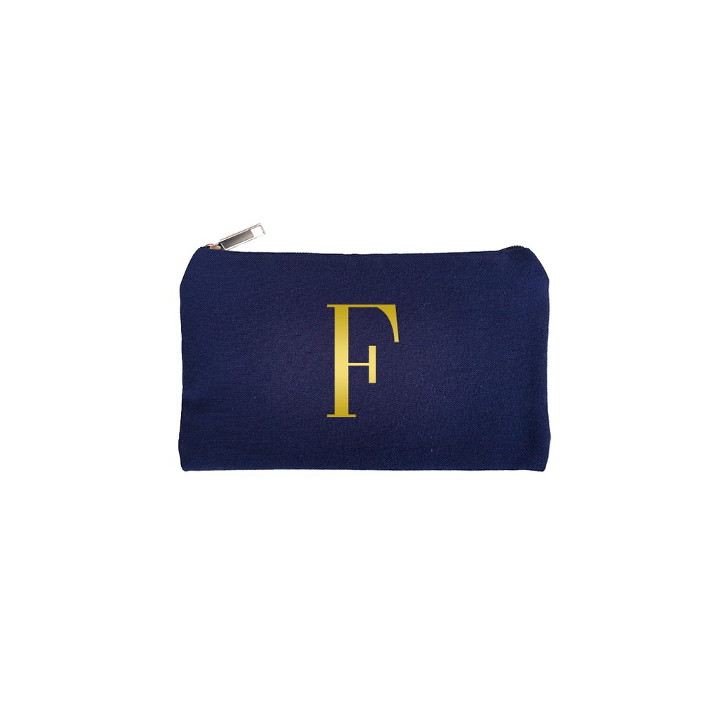 navy blue pouch bag