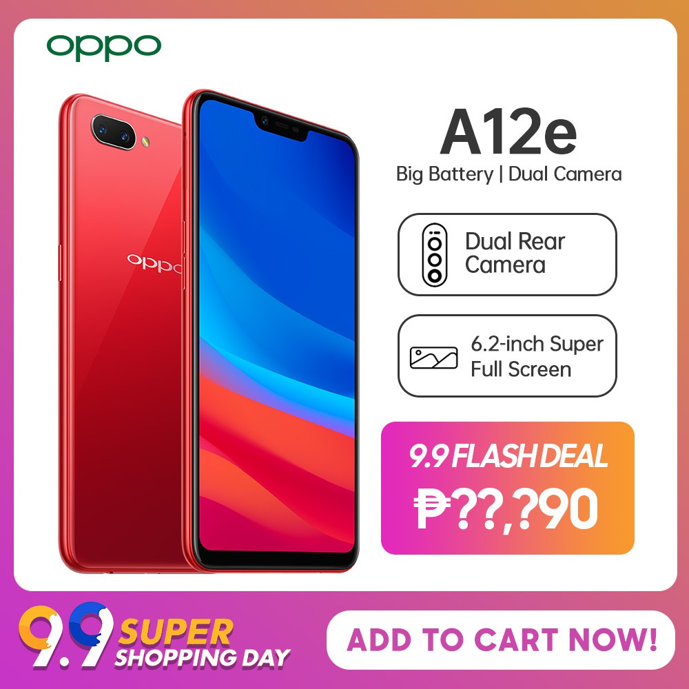 OPPO A12e 6.2inch 3GB RAM 64GB ROM Cellphone 13MP Dual Rear Camera ...