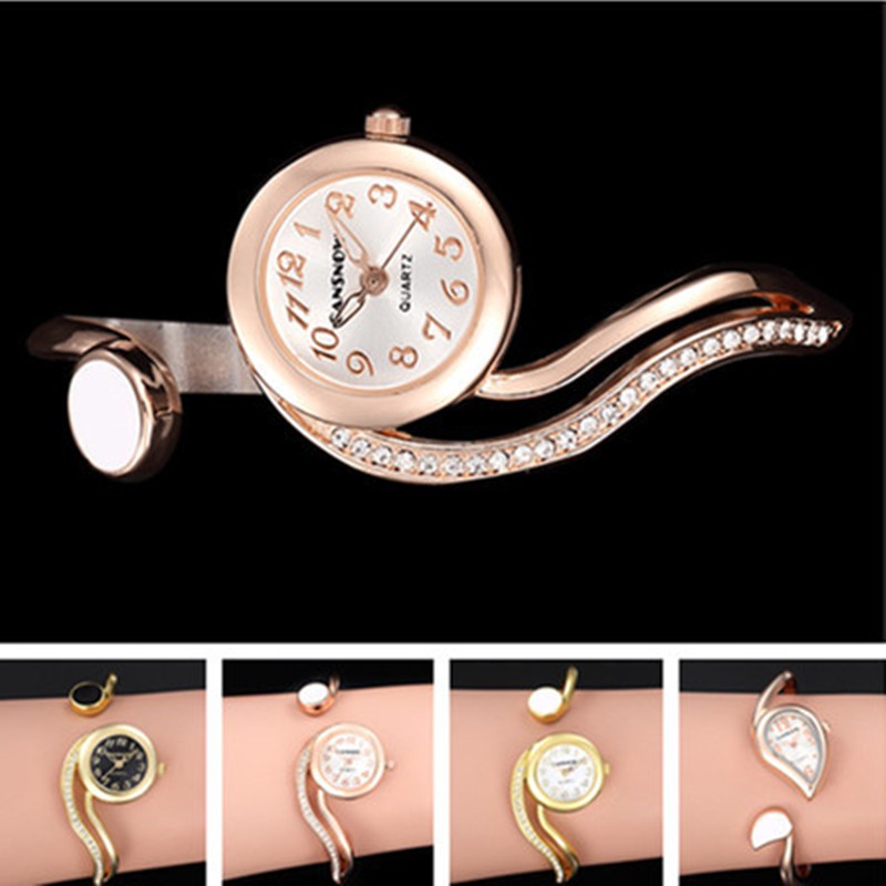 lovely crystals bangle watch