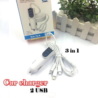 Car USB Charger Quick fast Charge Daul Usb 3.0 Mobile Phone Charger 2 Port USB 3 in 1 Car Charger ff