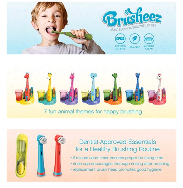 brusheez electric toothbrush set