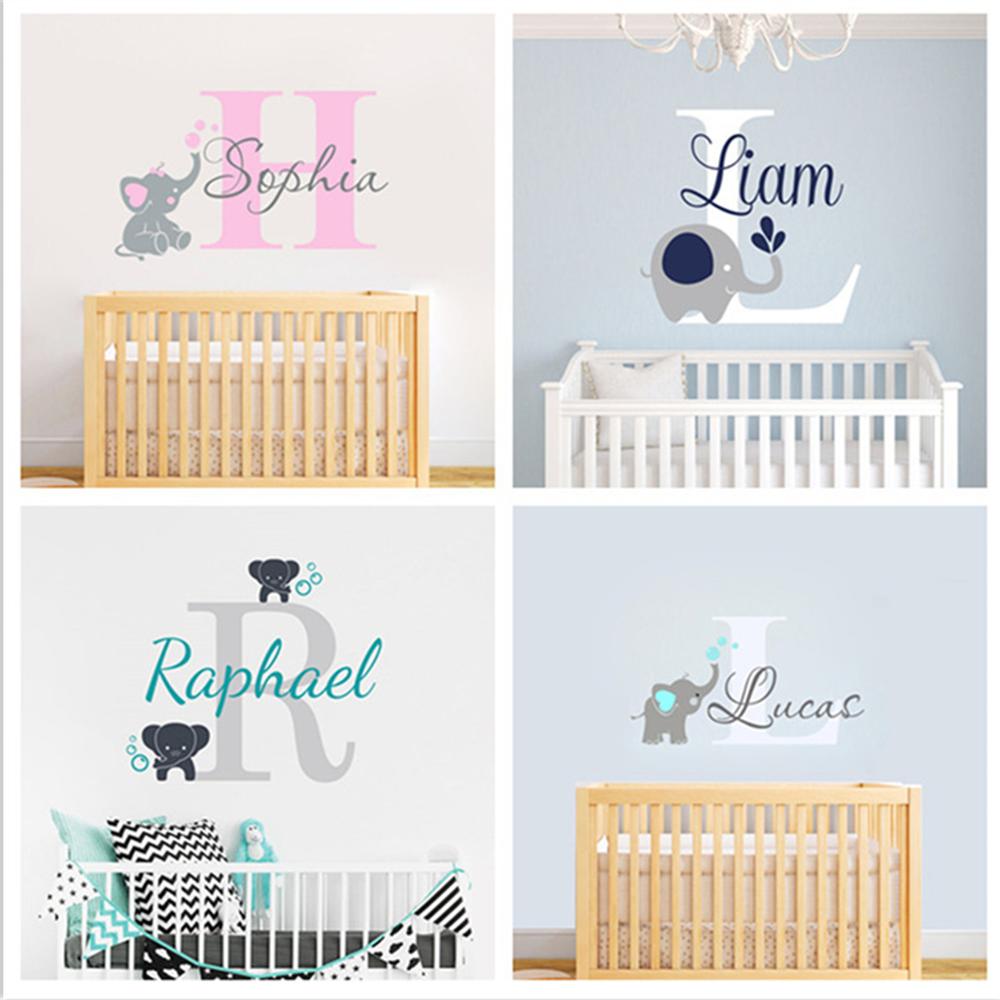 Boys Room Decor Baby Nursery Wall Decal Boys Personalized Name Teen Decor Monogrammed Vinyl Wall Lettering