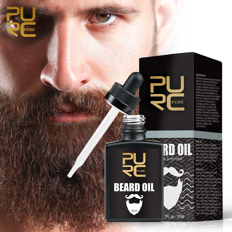 Purc Original Natural Men S Beard Oil Moisturizing Beard Oil Beard Hair Shopee Philippines shopee