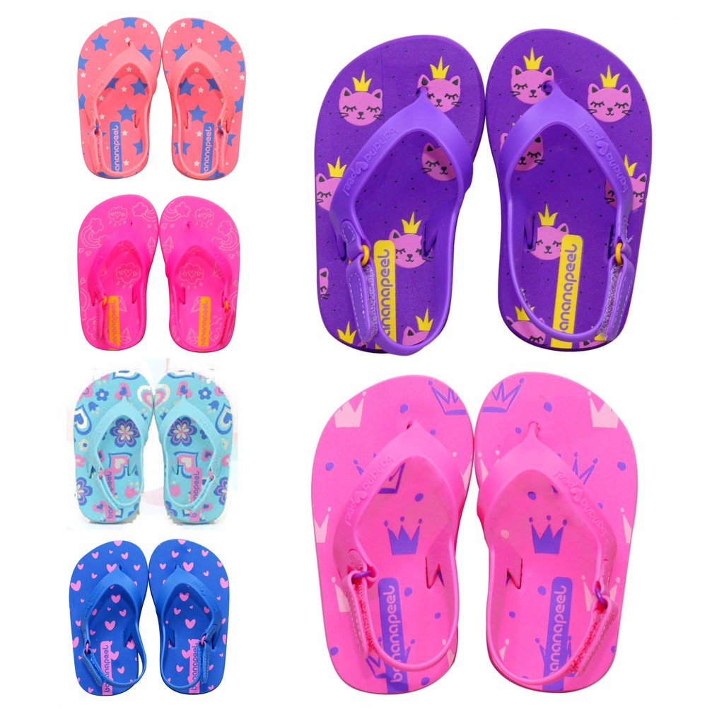 Banana Peel Little Princess Slip on Slippers Slip Ons for Toddlers