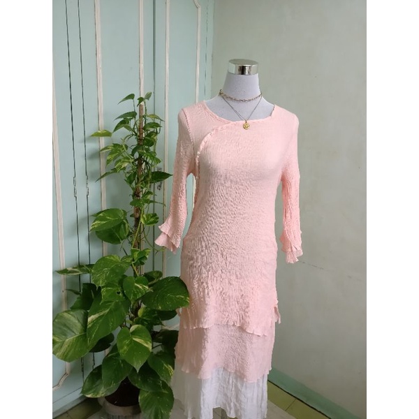 Maxi Layered Baby Pink Dress (medium) Shopee Philippines