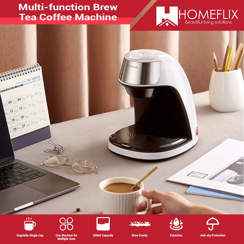 Homeflix Coffee Maker Machine Household Small Portable Coffee Maker