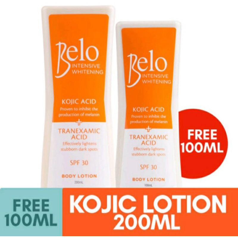Belo Intensive Whitening Body Lotion 200mL + Free 100mL Shopee
