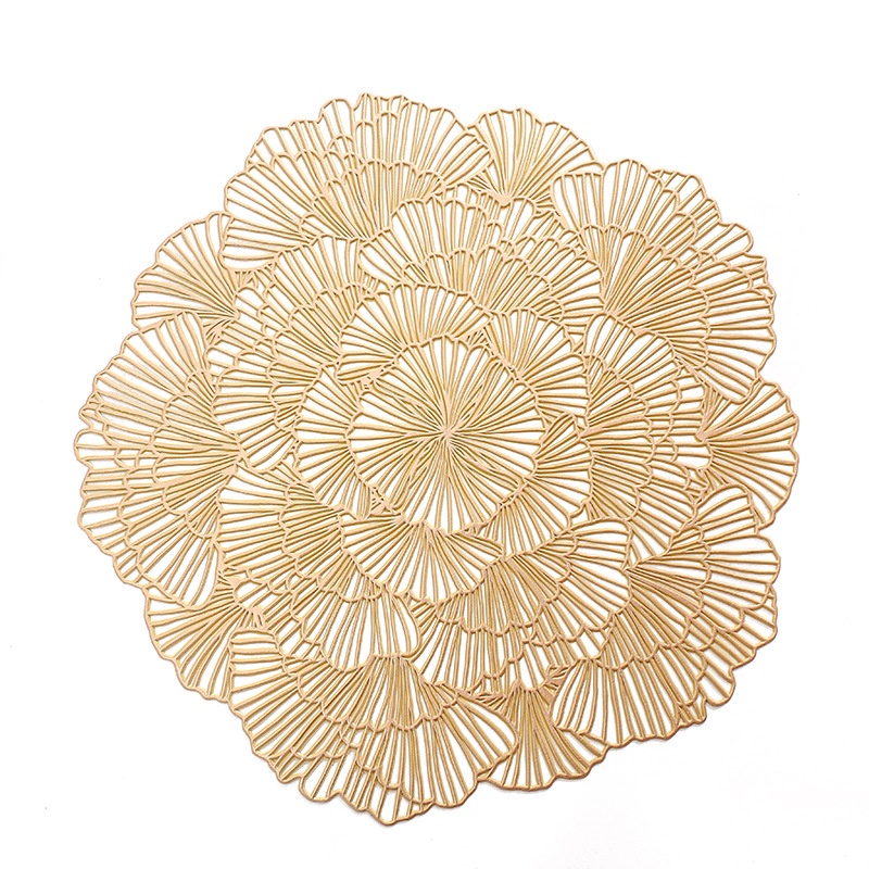 Flower Placemat 15 inches in Gold and Silver Elegant Placemat Shopee