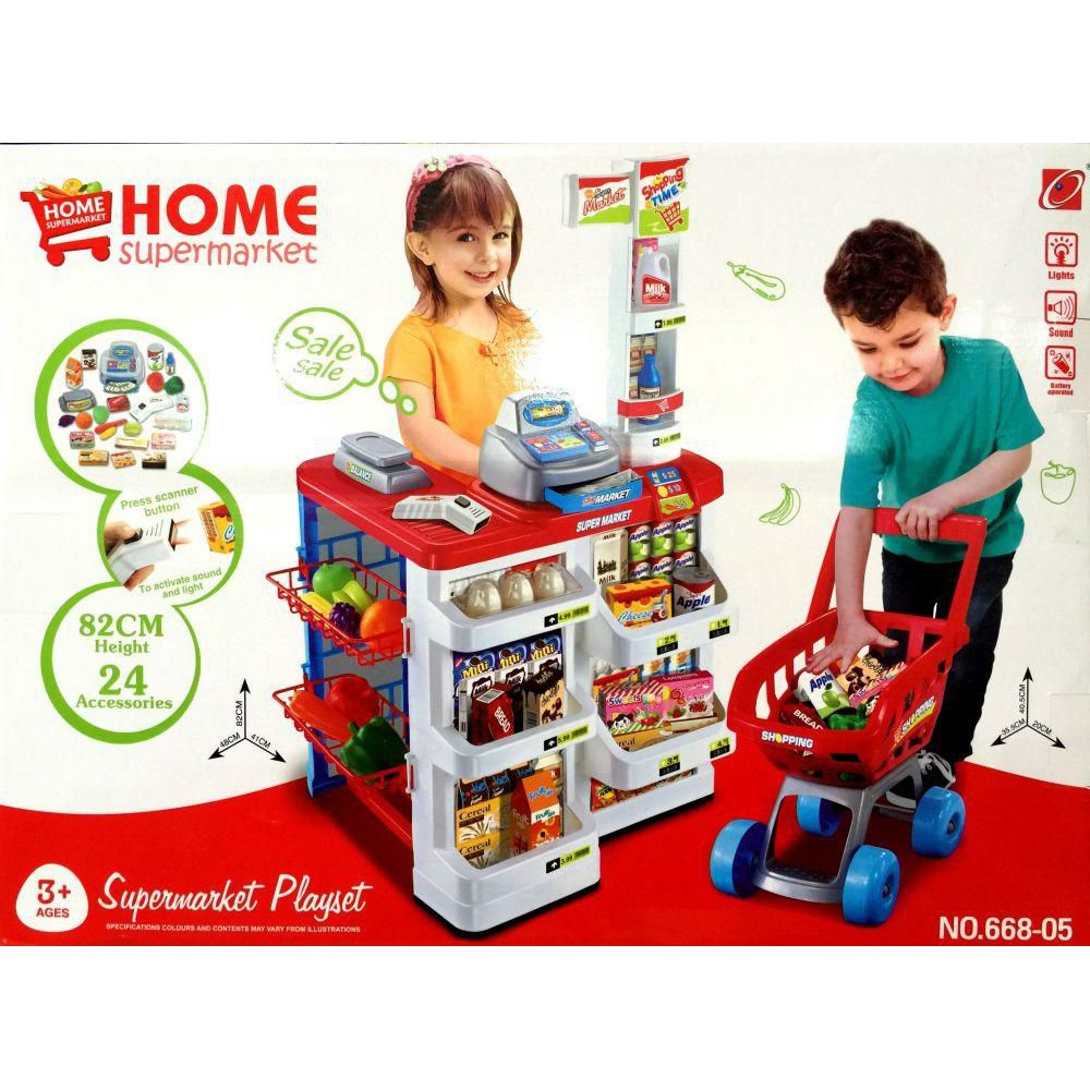 supermarket pretend play playset