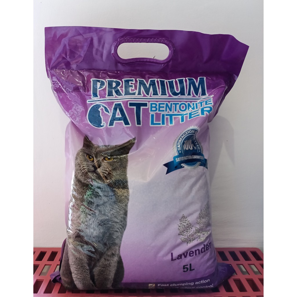 Premium Bentonite Cat Litter Sand Lavender Scent 5Liter Shopee