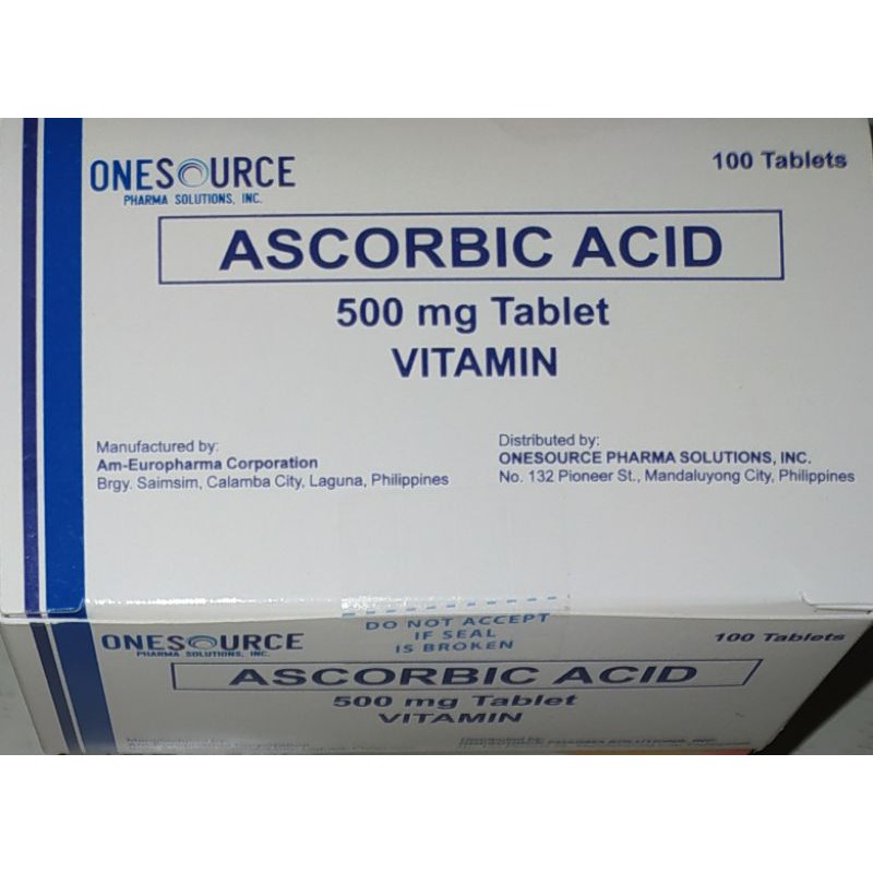 Ascorbic Acid 100 Tablets per box Expiration Date: May ...