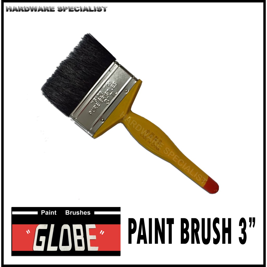 Paint Brush 3” Globe Black Bristle | Shopee Philippines