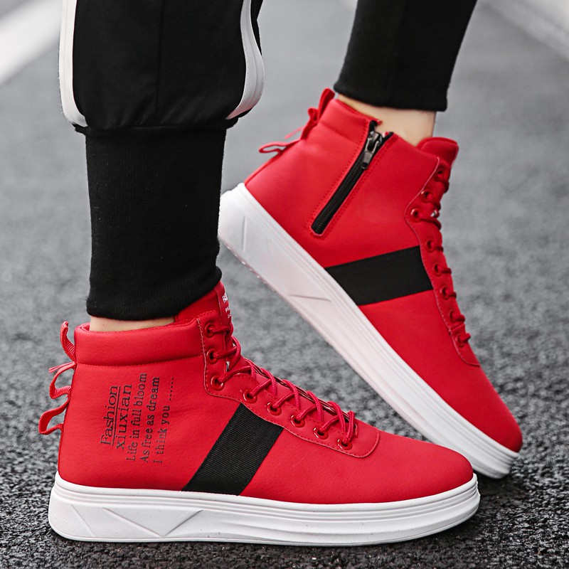 red high top shoes