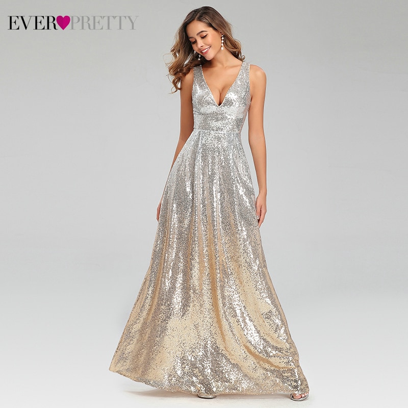 silver sparkle gown