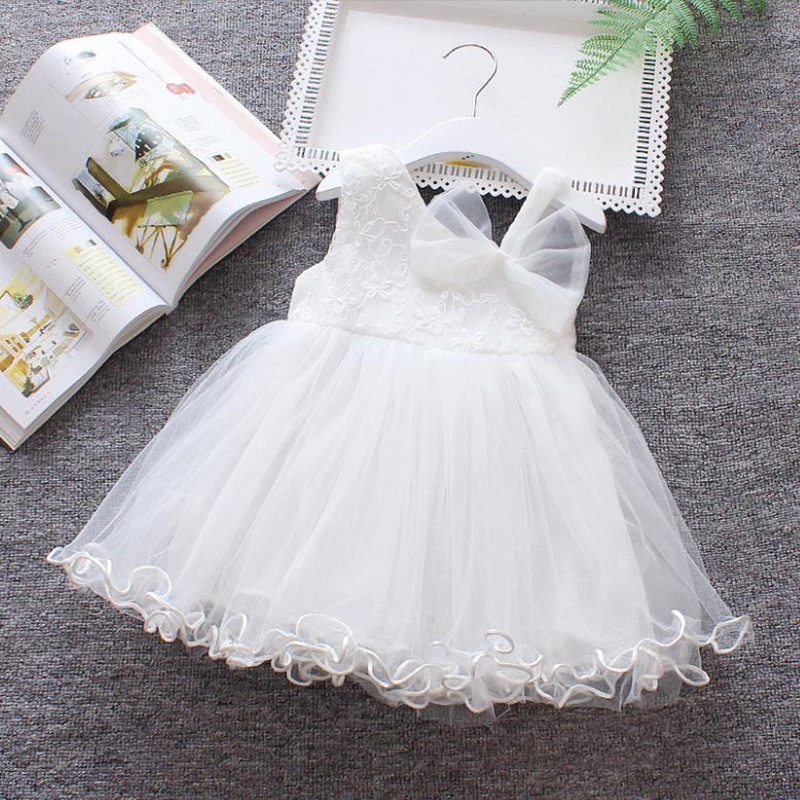 Baby Girl Lace Wedding Baptism Tutu Gown Birthday Party Flower Princess ...