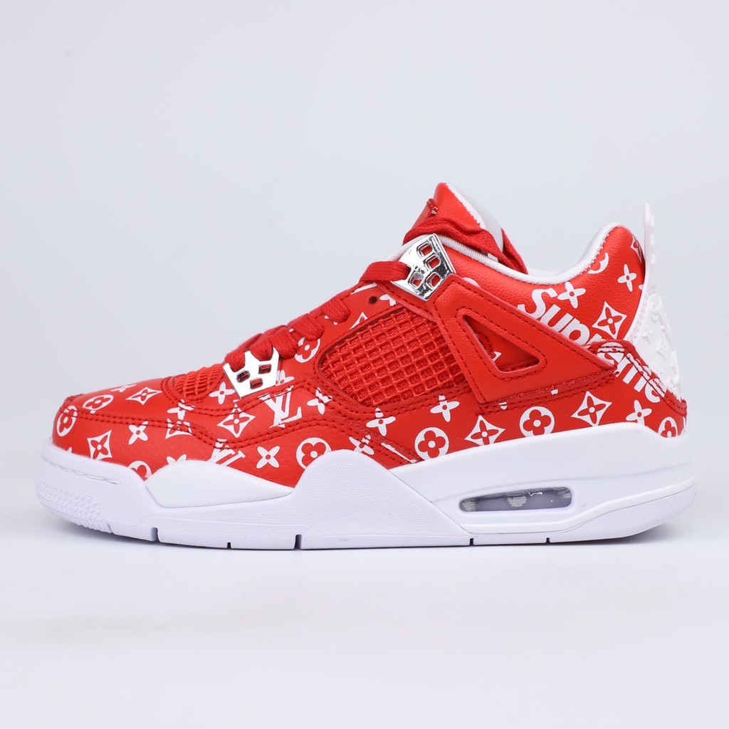 Original Nike Air Jordan 4 x supreme AQ9129 020 sport Basketball shoes ...