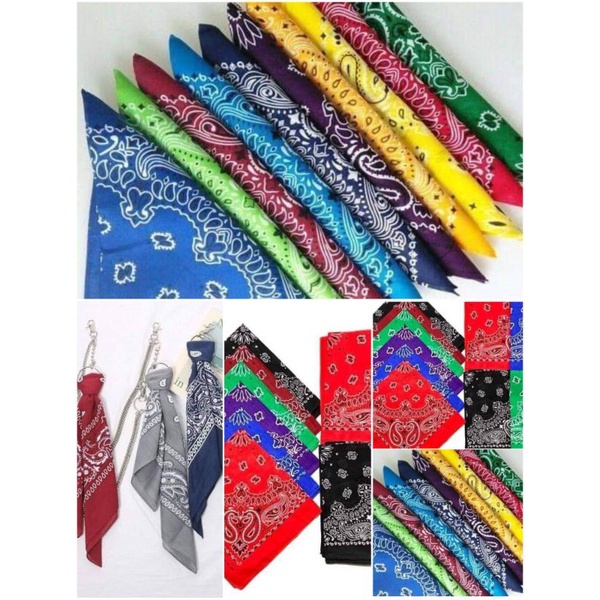 Scarf Panyo Cotton Assorted Colors sold per set 6pcs. | Shopee Philippines