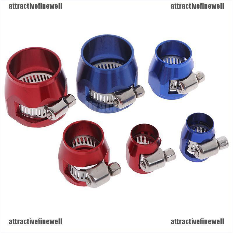 Red Blue Fuel Hose Line End Cover Clamp Adapter Fitting Connectors AN4~A ES 