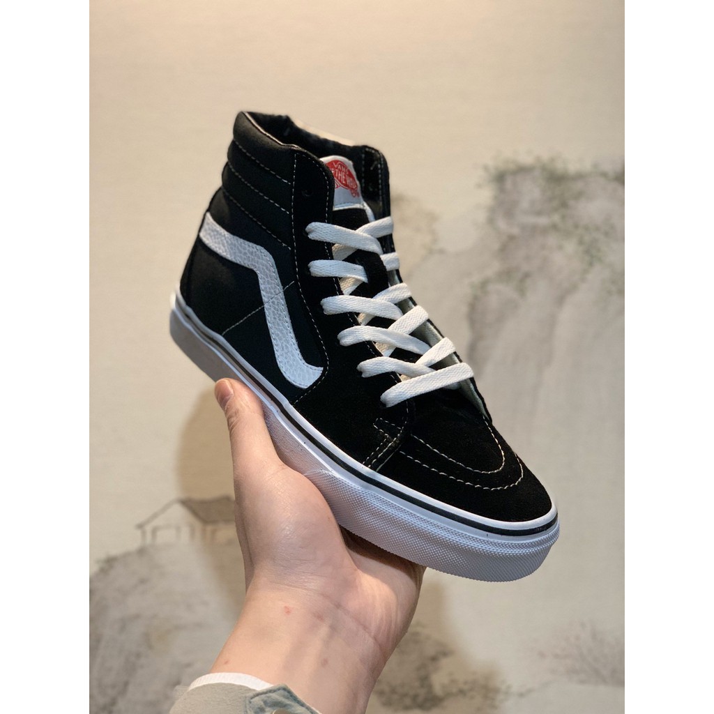 black and white high top shoes
