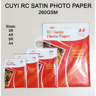 Cuyi RC Satin Photo Paper 3R/ 4R/ 5R/ A4 size