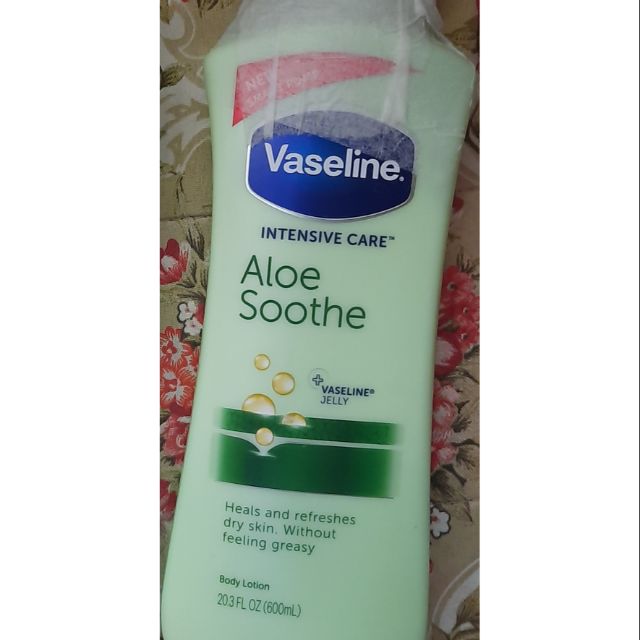 vaseline aloe soothe for sunburn